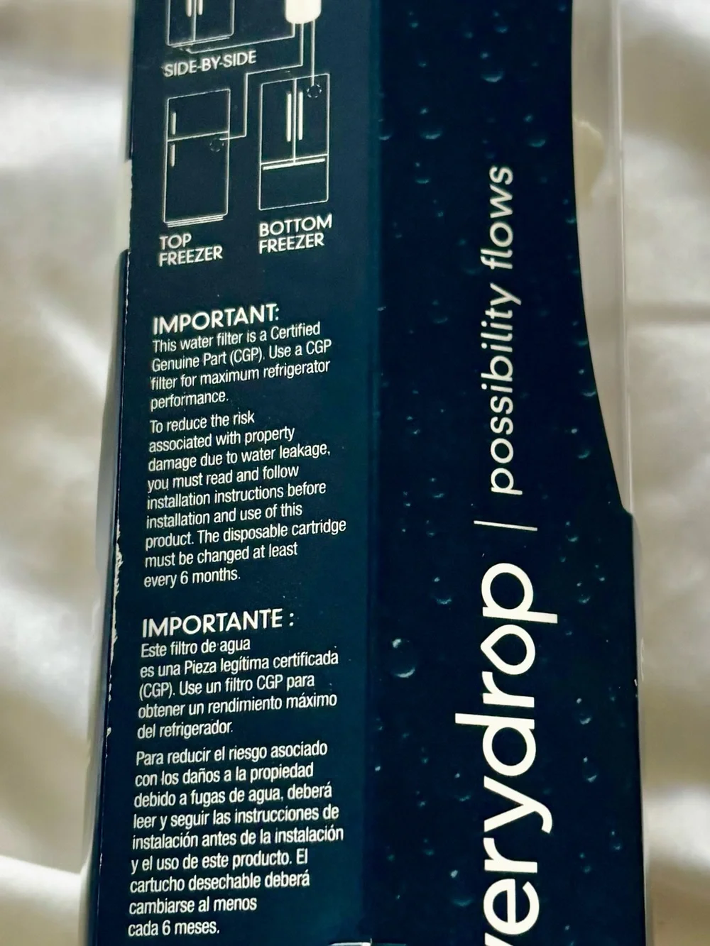 EveryDrop Refrigerator Ice & Water Filter 1 Whirlpool Maytag 6 Month Filter